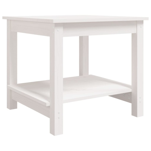 VIDAXL  Coffee Table 50X50X45 Cm Solid Wood Pine In White
