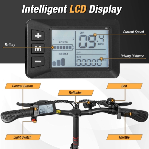 Costway 16" Folding Electric Bicycle for Adults & Teens E-Bike w/ 500W Brushless Motor, 42V 10.4Ah Removable Battery, Max. 32KM/H 37 Miles, Dual Disk