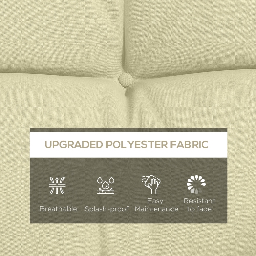 Outsunny 4-Piece Patio Chair Cushions Pillows with Back and Pillows, Seat Replacement Patio Cushions Set with Ties for Indoor Outdoor Garden