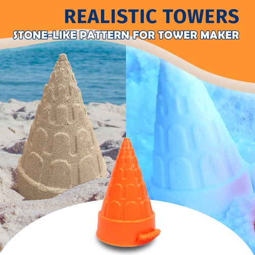 PRISP Snow and Sand Molds - Block, Brick and Tower Maker Kit for Building Snow Forts, Igloos and Sandcastles; Set of 3, Outdoor Activity for Winter,