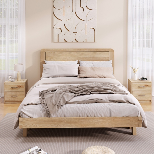 Gymax 2-Drawer Nightstand Modern Bedside Table w/ Storage for Living Room Bedroom