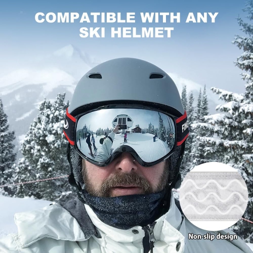 Lunettes de ski OTG de PetginHome-OTG sur lunettes de neige/planche à neige pour hommes Femmes Jeunes