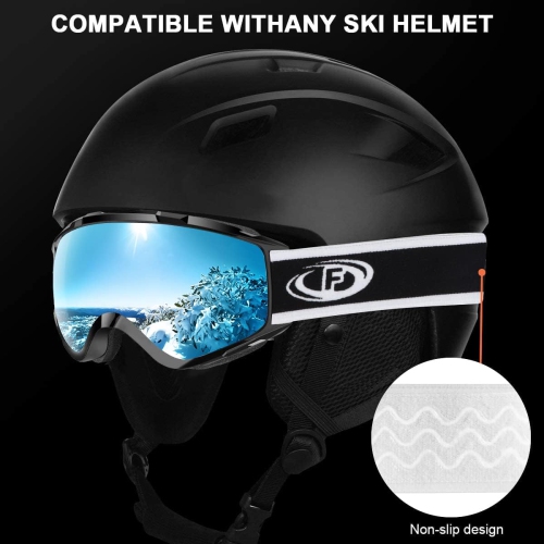 PetginHome-OTG Ski Goggles Over Glasses Snow/Snowboard Goggles for Men Women Youth