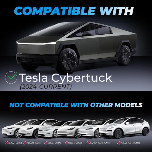 Inskin Tempered Glass for Tesla Cybertruck Screen Protector - Ultimate HD Clear Tempered Glass Set for Front 18.5 inch & Rear 9.4 inch Screens,