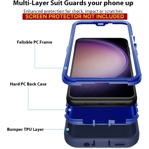 XCRS Heavy Duty Triple Layer Defender Cover with Shockproof Protection Case for Samsung Galaxy A16