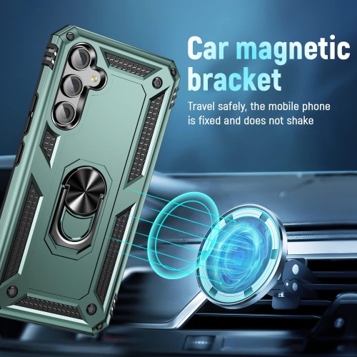 XCRS Dual-Layer Slim Armor Protection Case for Samsung Galaxy A16 – Built-in Magnetic Ring Kickstand Cover