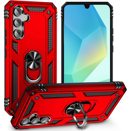 Étui de protection Slim Armor double couche de XCRS pour Galaxy A16 de Samsung – Couvercle de béquille à anneau magnétique intégré