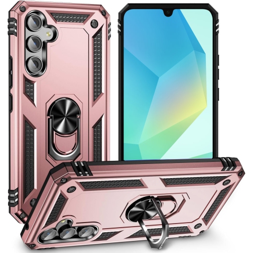 Étui de protection Slim Armor double couche de XCRS pour Galaxy A16 de Samsung – Couvercle de béquille à anneau magnétique intégré