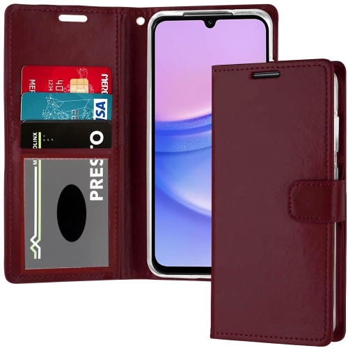 XCRS – Étui portefeuille à rabat, série pochette avec fente pour carte, cordon, étui pour Samsung Galaxy A16