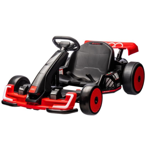 KidsVIP 24V Audi Ride-On Drifting Go Kart for Big Kids W/ 180° Drift, Lights and Music Player