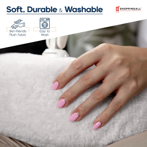 SHOPPINGALL 2-in-1 Tablet Holder Pillow Stand for 4.7"-13" Phone/Tablet/iPad/Kindle, 360° Adjustable Stand for Bed with Detachable Soft Plush Fabric