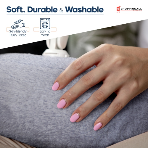 SHOPPINGALL 2-in-1 Tablet Holder Pillow Stand for 4.7"-13" Phone/Tablet/iPad/Kindle, 360° Adjustable Phone Holder for Bed with Detachable Soft Plush