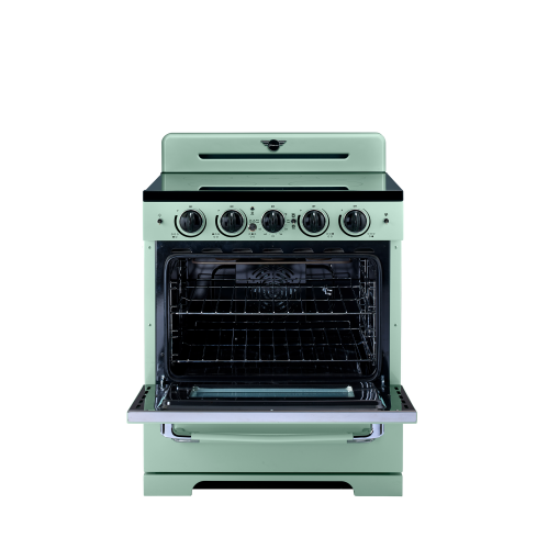 Unique Appliances - Classic Retro 3.9 Cu. Ft. Freestanding Induction Range with Air Fry - Summer Mint Green