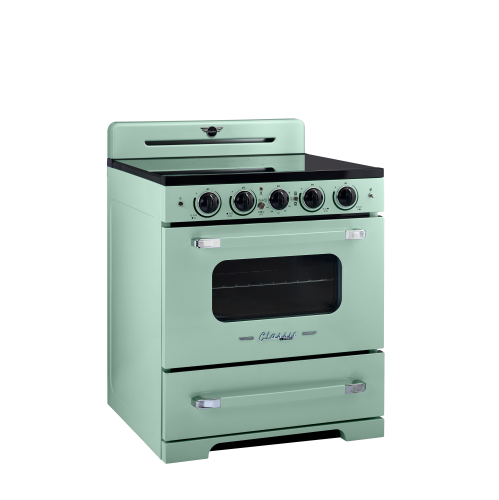 Unique Appliances - Classic Retro 3.9 Cu. Ft. Freestanding Induction Range with Air Fry - Summer Mint Green