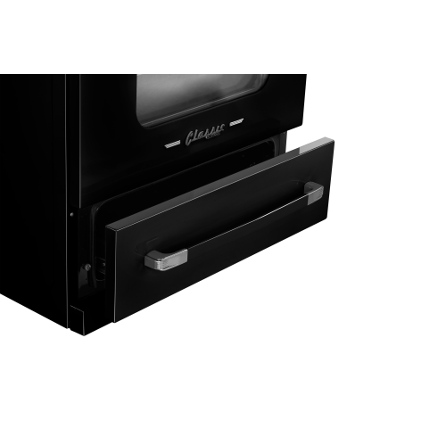 Unique Appliances - Classic Retro 3.9 Cu. Ft. Freestanding Induction Range with Air Fry - Midnight Black