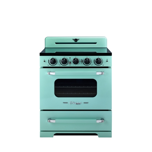 Unique Appliances - Classic Retro 3.9 Cu. Ft. Freestanding Induction Range with Air Fry - Ocean Mist Turquoise