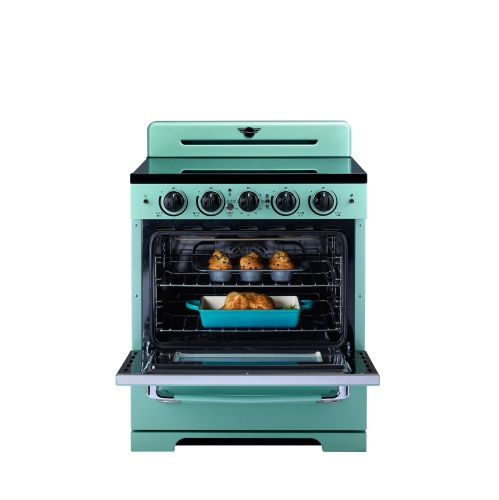 Unique Appliances - Classic Retro 3.9 Cu. Ft. Freestanding Induction Range with Air Fry - Ocean Mist Turquoise