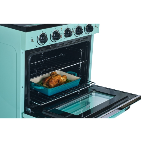 Unique Appliances - Classic Retro 3.9 Cu. Ft. Freestanding Induction Range with Air Fry - Ocean Mist Turquoise