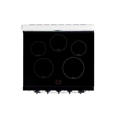 Unique Appliances - Classic Retro 3.9 Cu. Ft. Freestanding Induction Range with Air Fry - Marshmallow White