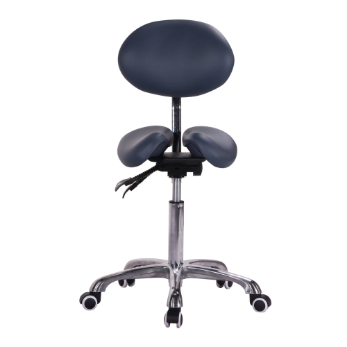 Master Massage Berkeley Ergonomic Saddle Stool -Two Part Seat Stool Saddle Posture Correction Chair Seat with Backrest and Adjustable Title Angle and