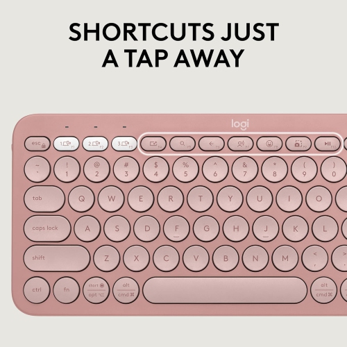 Logitech Pebble 2 Bluetooth Optical Ergonomic Keyboard & Mouse Combo - Pink