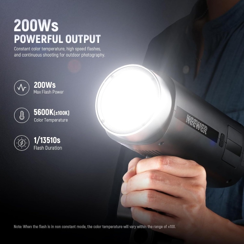 Open Box - NEEWER Q200 200Ws 2.4G Outdoor Strobe Flash