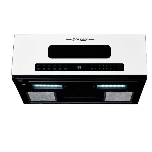 Unique Appliances - 30" Classic Retro Over-the-Range Microwave - Marshmallow White