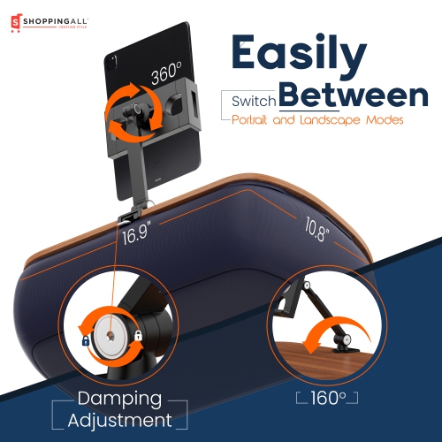 Sac poire de bureau Lap de SHOPPINGALL Coussin de support pour tablette réglable Compatible avec Kindle, tablette ou téléphone intelligent de 4,7 à