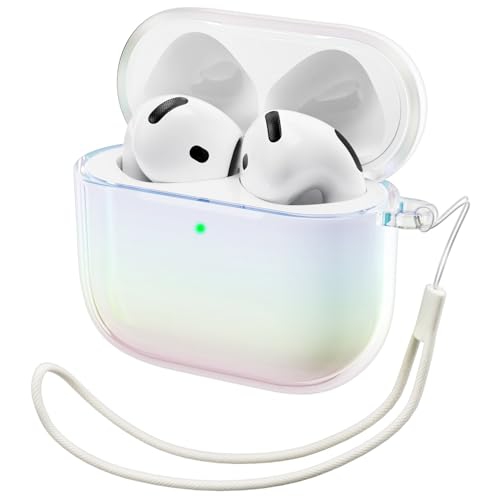 ORNARTO Compatible with AirPods 4 Case Cute 2024, Anti-Drop Full Protective TPU Case for AirPods 4th Generation, Front LED Visible Bling