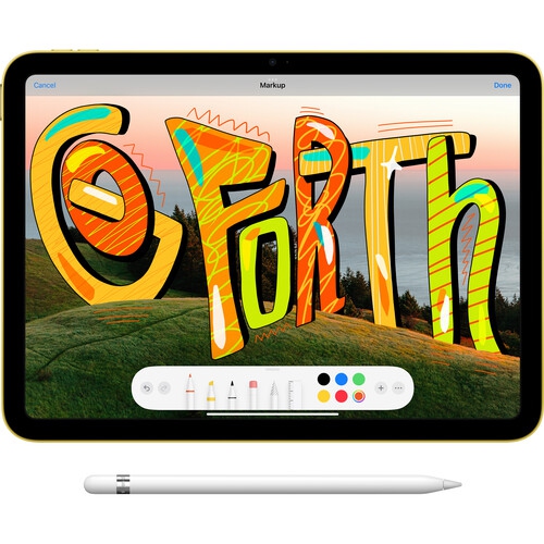 Apple iPad with WiFi (10th Generation) 10.9" Tablet - Silver (Apple A14 Bionic chip / 4 GB RAM / 256 GB SSD / MacOS) by APPLE - Refurbished condition - Image 2