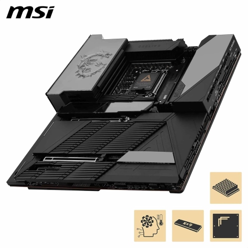 MSI MEG Z890 GODLIKE, E-ATX - Intel Core Ultra Processors, LGA 1851 - Dynamic Dashboard III, EZ Slide M.2, DDR5 (9200+ MT/s OC), M.2 & PCIe 5.0, TB