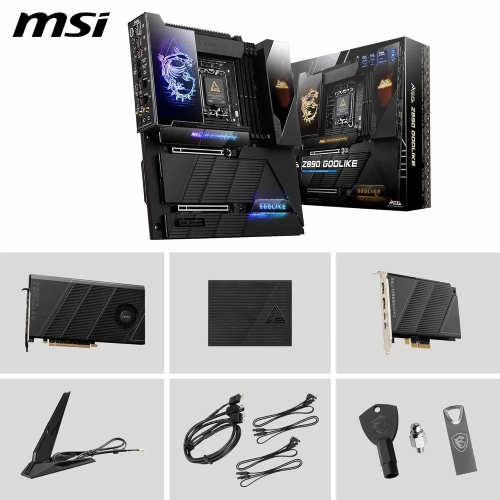 MSI MEG Z890 GODLIKE, E-ATX - Intel Core Ultra Processors, LGA 1851 - Dynamic Dashboard III, EZ Slide M.2, DDR5 (9200+ MT/s OC), M.2 & PCIe 5.0, TB