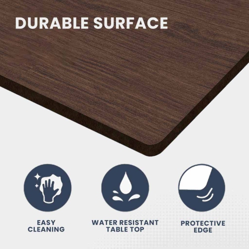 MotionGrey Ergo2 - Adjustable Electric Standing Desk with Memory Settings - 43"x24" Dark Brown Top Black Frame - Ergonomic Sit-to-Stand Desk for Home