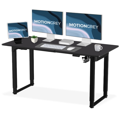MOTIONGREY  Ergo2 Pro - Adjustable Electric Standing Desk \w Memory Settings - 55" X 28" Top Frame - Ergonomic Sit-To-Stand Desk for Home And