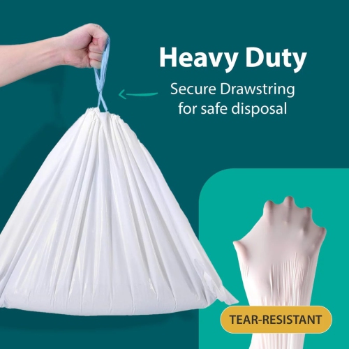 PurrTek Cat Litter Box Liners — LitterWrap Drawstring Bags for Automatic & Self-Cleaning Litter Boxes | Precision Fit, Jumbo Heavy-Duty, Leak-Proof,