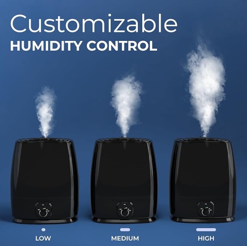 Everlasting Comfort 6L Ultrasonic Cool Mist Humidifier – Quiet, Filterless, Essential Oil Tray, 50-Hour Runtime. Ideal for Bedrooms and Nurseries.