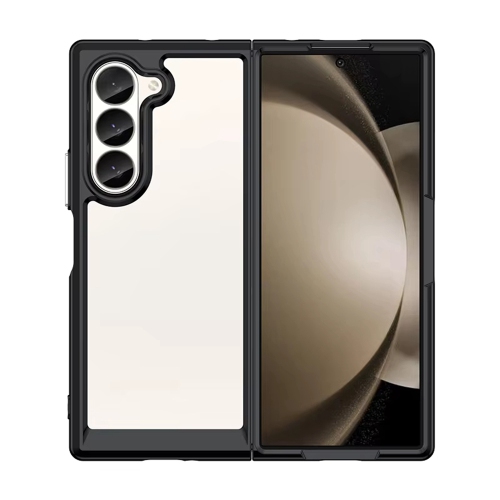 Image 1 of 3.. [CS] Transparent Hard PC Matte TPU Hybrid Case Cover for Samsung Galaxy Z Fold 6, Black