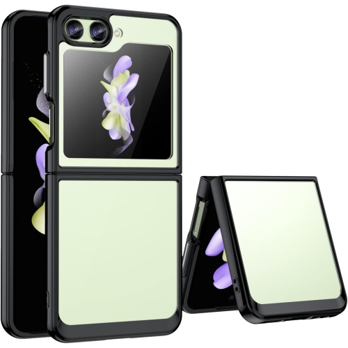 [CS] Transparent Hard PC Matte TPU Hybrid Case Cover for Samsung Galaxy Z Flip 6, Black
