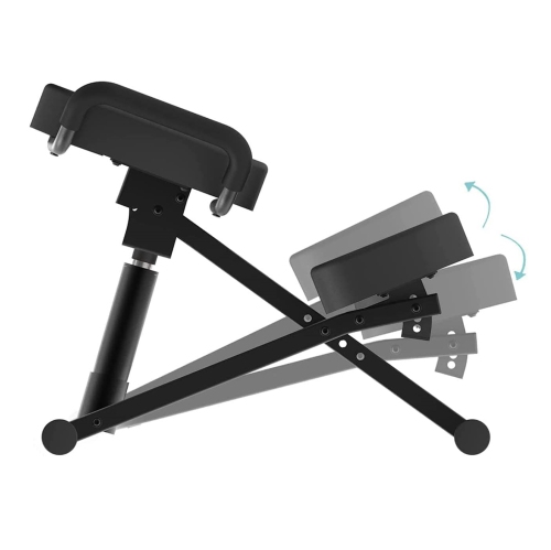 Master Massage Multifunctional Ergonomic Kneeling Posture Chair, Adjustable Angle Stool for Home Office, Black