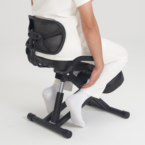 Master Massage Ergonomic Kneeling Chair with Back Support for Office -Posture Chair with Angled Seat and Backrest for Home and Office-Posture