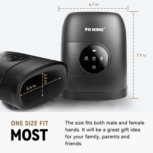 FITKING Hand Massager with Heat, Cordless & Portable & Touch Screen, Ideal Gifts for Women Men Parents