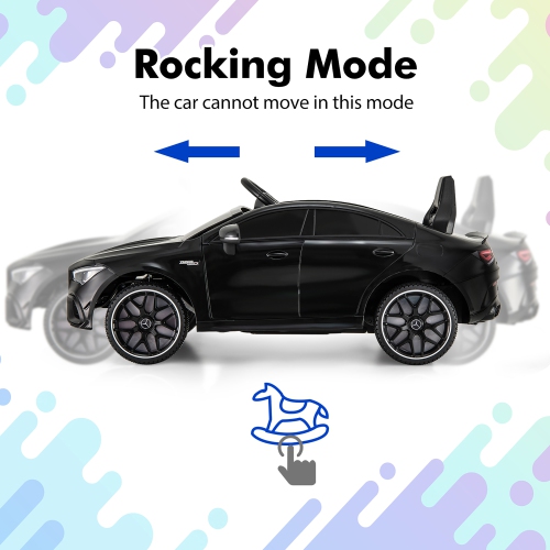 Gymax 12V Kids Ride on Car w/Remote Rocking Function Transport Wheels Lights & Music