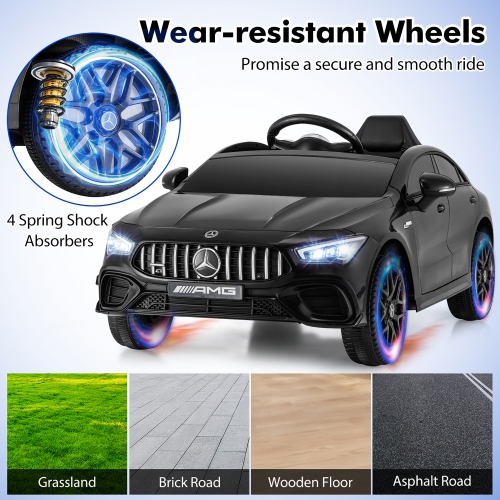 Gymax 12V Kids Ride on Car w/Remote Rocking Function Transport Wheels Lights & Music