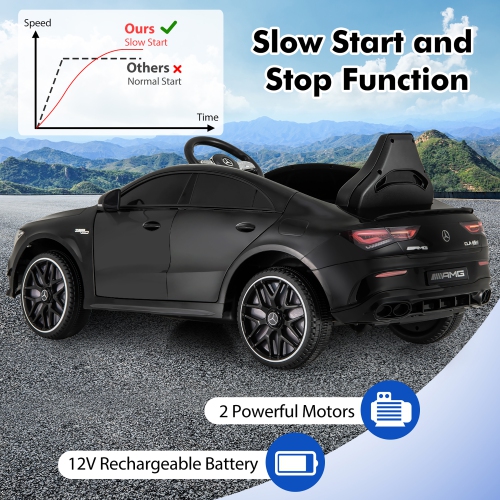 Gymax 12V Kids Ride on Car w/Remote Rocking Function Transport Wheels Lights & Music