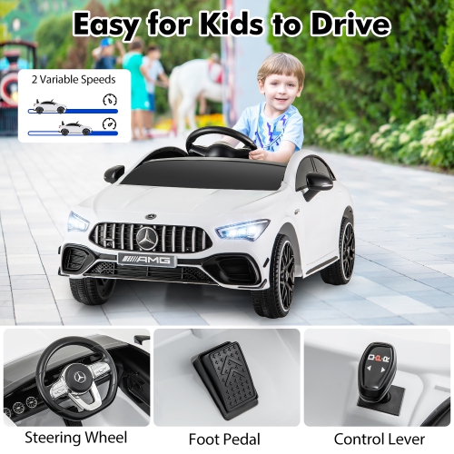 Gymax 12V Kids Ride on Car w/Remote Rocking Function Transport Wheels Lights & Music