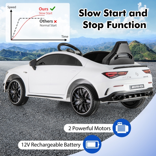 Gymax 12V Kids Ride on Car w/Remote Rocking Function Transport Wheels Lights & Music