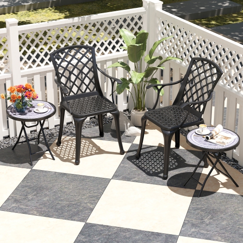 Gymax Round Folding Side Table 18 Inch Patio Coffee Table w/ Tempered Glass Tabletop