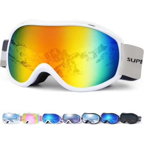 Lunettes de ski pour hommes PetginHome-Ski Goggles antibuée Goggles de neige Protection UV pour adultes