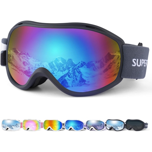 Lunettes de ski pour hommes PetginHome-Ski Goggles antibuée Goggles de neige Protection UV pour adultes