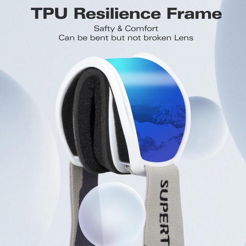 Lunettes de ski pour hommes PetginHome-Ski Goggles antibuée Goggles de neige Protection UV pour adultes